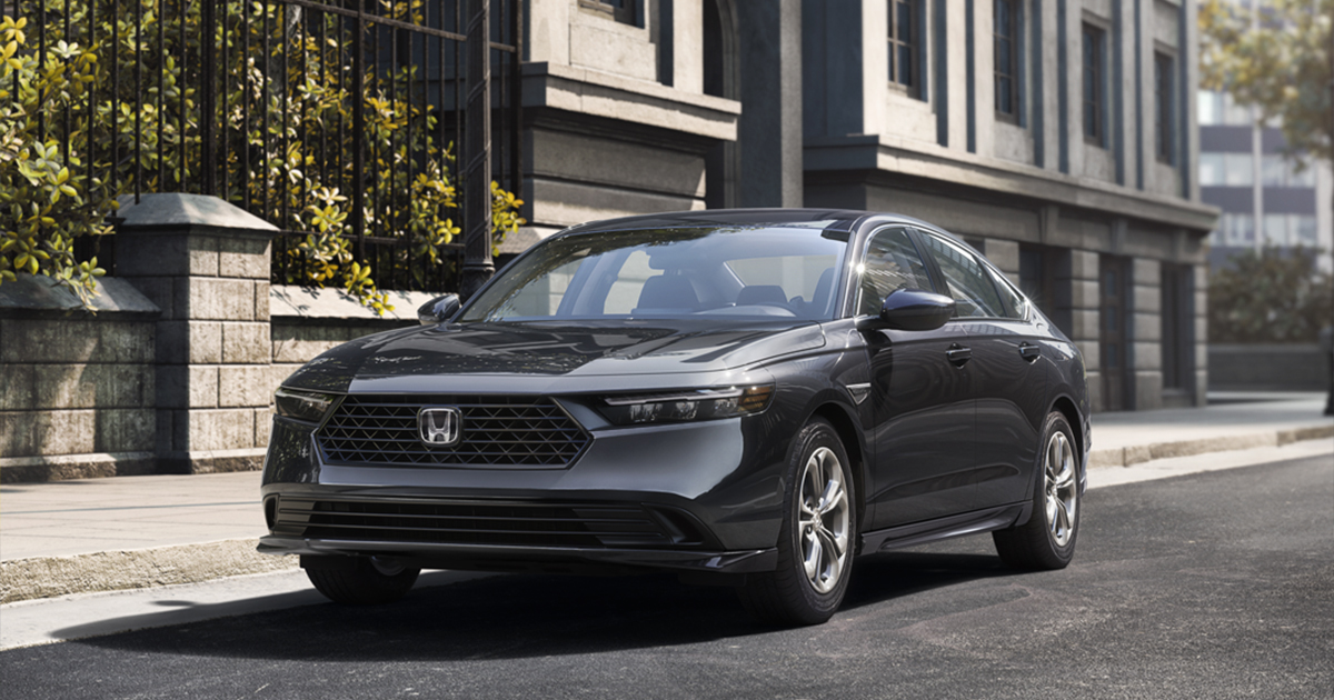 A 2025 Honda Accord parked on a city street.
