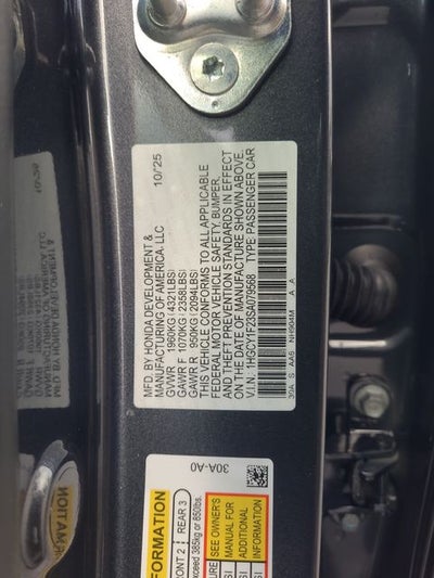 2025 Honda Accord LX