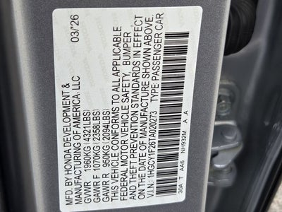 2026 Honda Accord LX