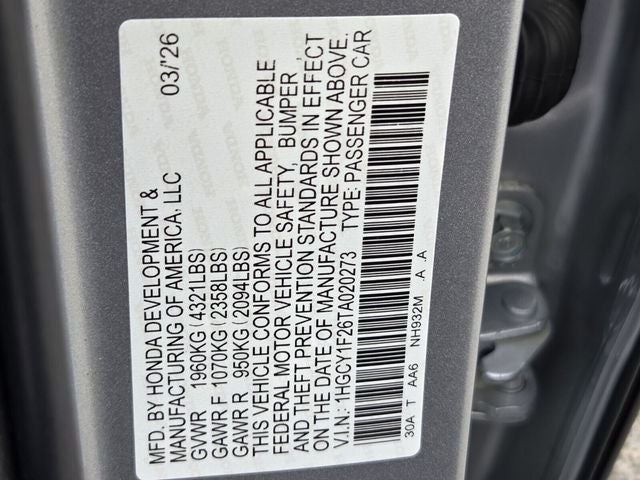 2026 Honda Accord LX