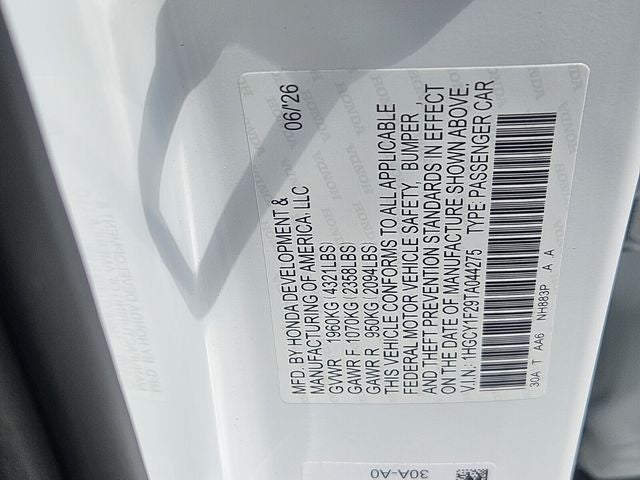 2026 Honda Accord LX
