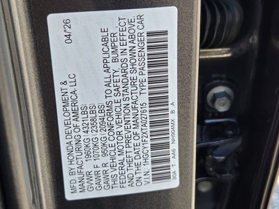 2026 Honda Accord LX