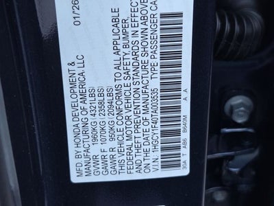 2026 Honda Accord SE