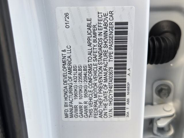 2026 Honda Accord SE