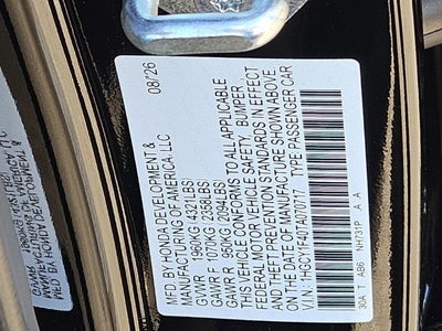 2026 Honda Accord SE