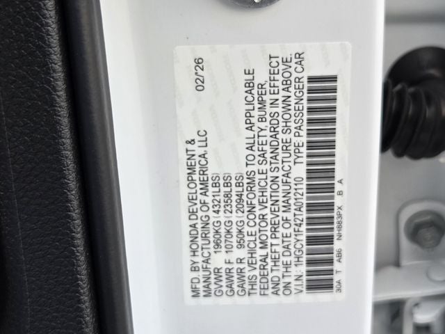 2026 Honda Accord SE