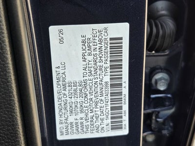2026 Honda Accord SE