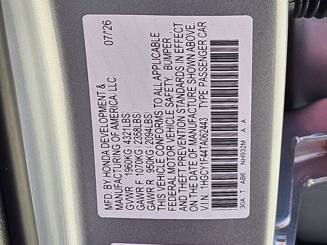 2026 Honda Accord SE