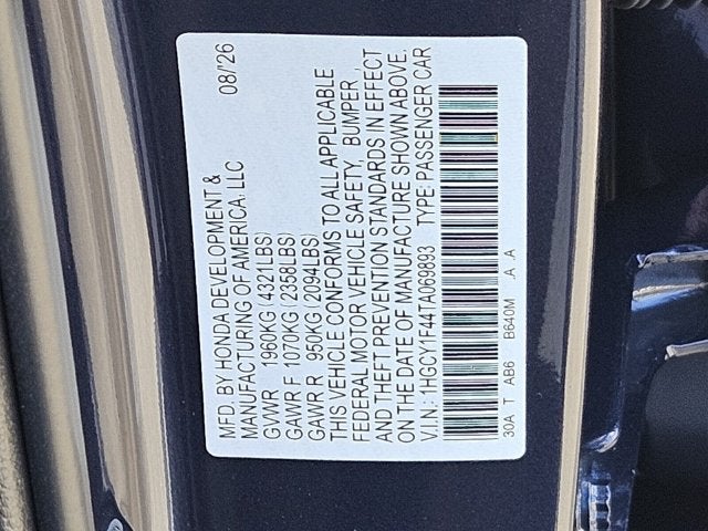 2026 Honda Accord SE