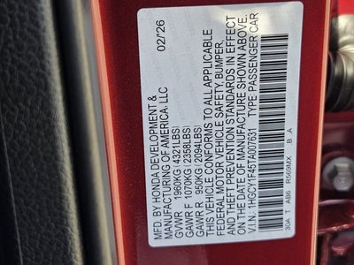 2026 Honda Accord SE