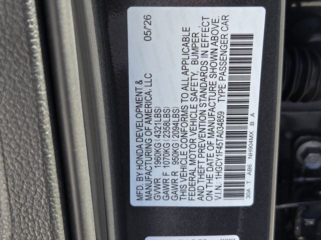 2026 Honda Accord SE