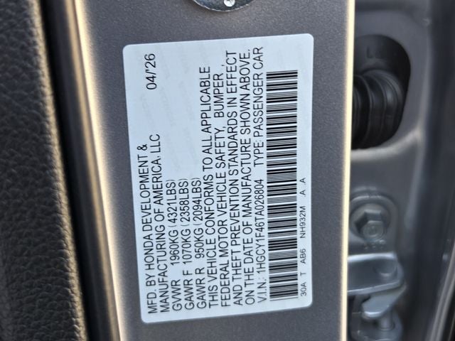 2026 Honda Accord SE