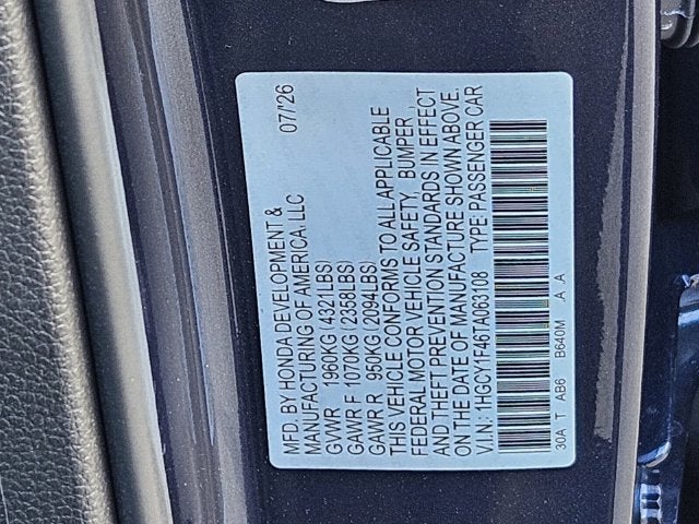 2026 Honda Accord SE