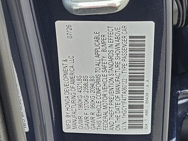 2026 Honda Accord SE