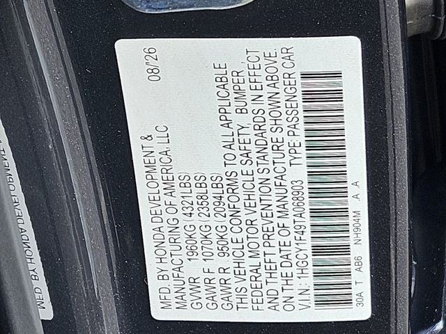 2026 Honda Accord SE
