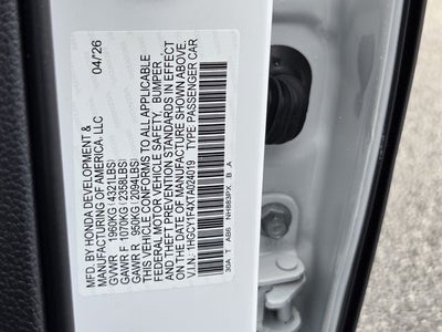 2026 Honda Accord SE