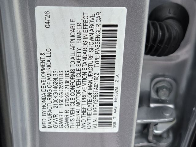 2026 Honda Accord Hybrid Sport
