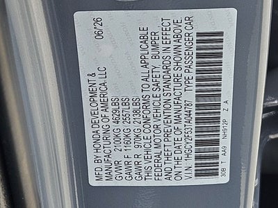 2026 Honda Accord Hybrid Sport