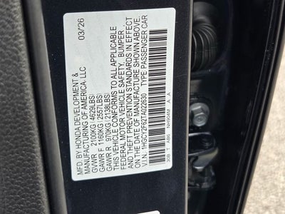 2026 Honda Accord Hybrid EX-L