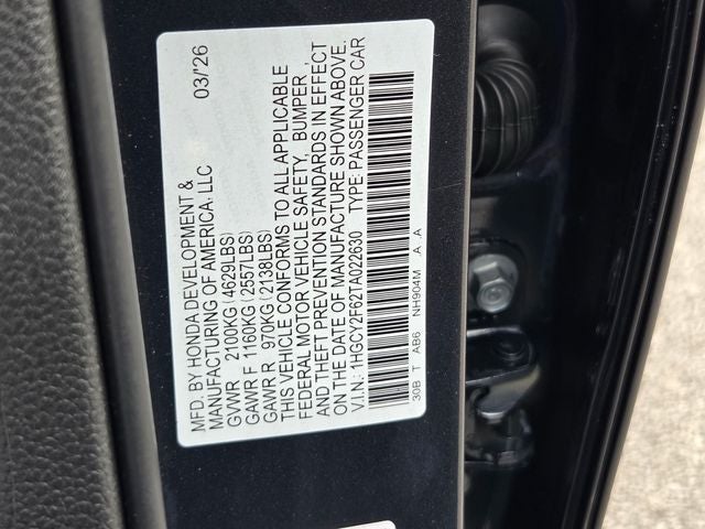 2026 Honda Accord Hybrid EX-L
