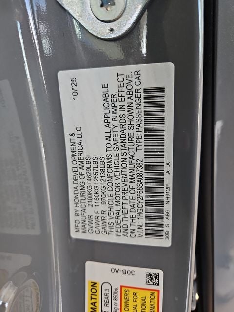 2025 Honda Accord Hybrid EX-L