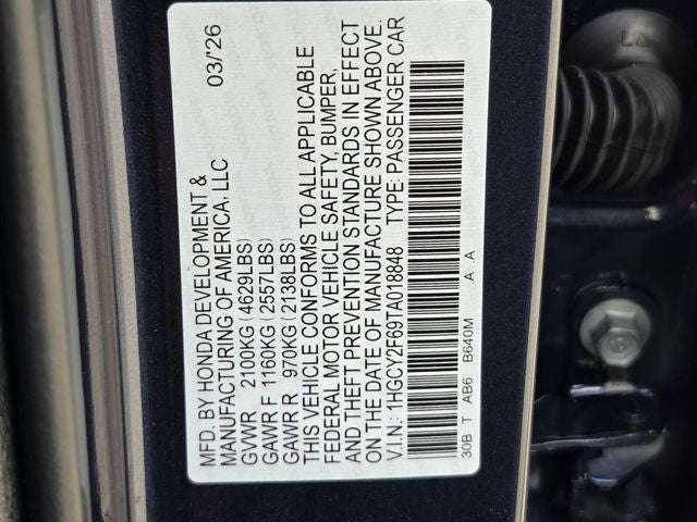 2026 Honda Accord Hybrid EX-L