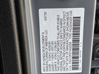 2026 Honda Accord Hybrid Touring