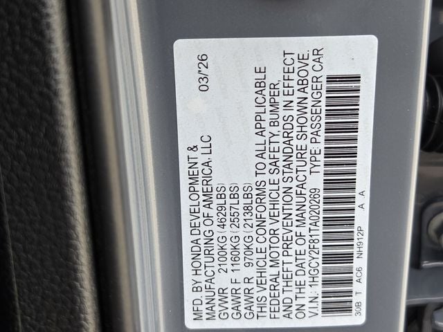 2026 Honda Accord Hybrid Touring