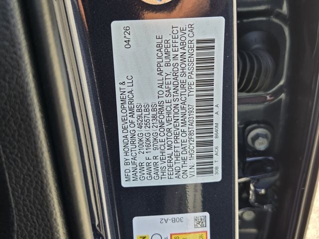 2026 Honda Accord Hybrid Touring
