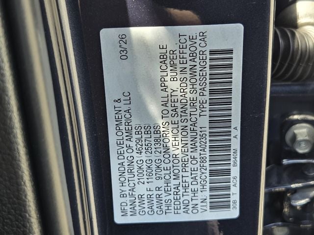 2026 Honda Accord Hybrid Touring
