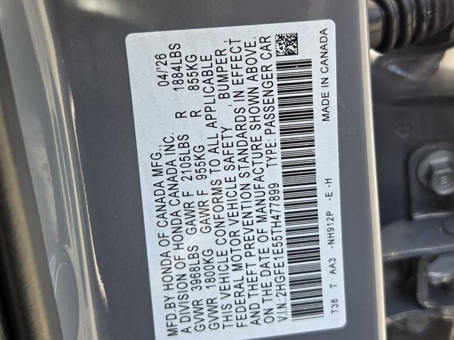 2026 Honda Civic Si FWD
