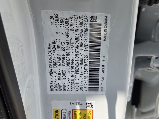 2026 Honda Civic Si FWD