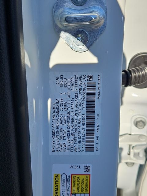 2026 Honda Civic Sport