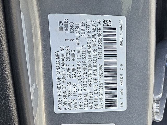 2026 Honda Civic Sport