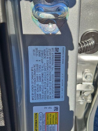 2026 Honda Civic Hybrid Sport Touring