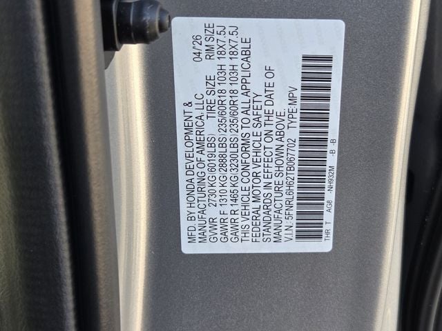 2026 Honda Odyssey EX-L