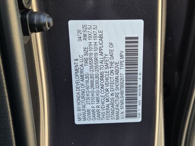 2026 Honda Odyssey Touring