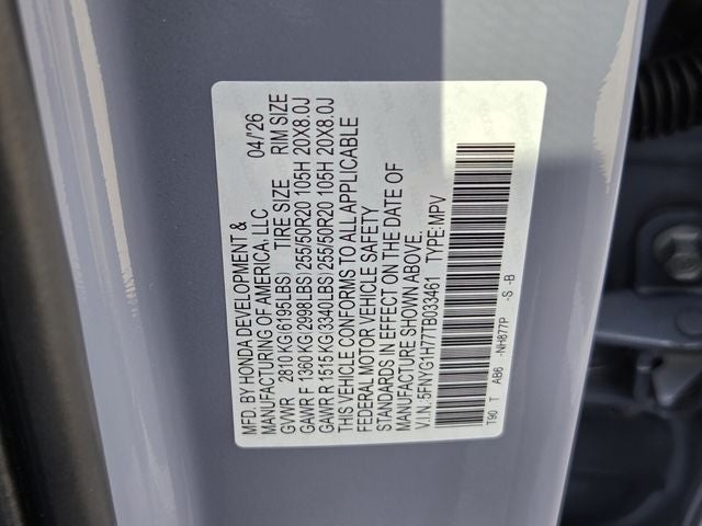 2026 Honda Pilot Touring