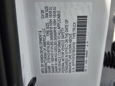 2026 Honda Ridgeline RTL