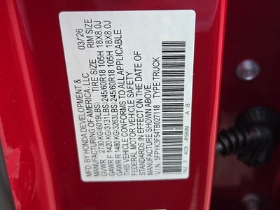 2026 Honda Ridgeline RTL