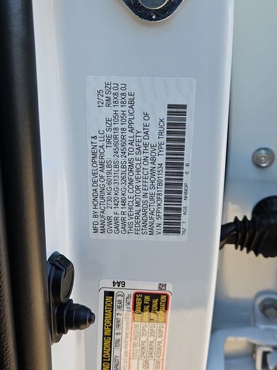 2026 Honda Ridgeline Black Edition