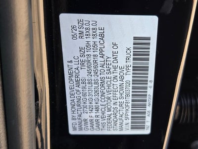 2026 Honda Ridgeline Black Edition