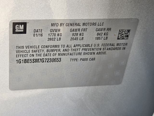 2016 Chevrolet Cruze LT
