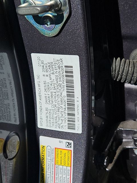 2020 Honda Accord EX-L 2.0T