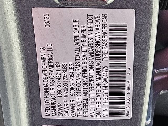 2025 Honda Accord SE