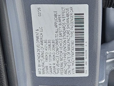 2026 Honda Accord SE