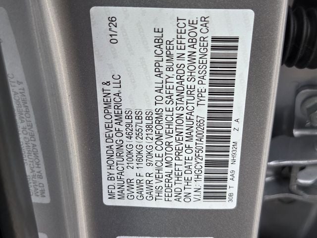 2026 Honda Accord Hybrid Sport