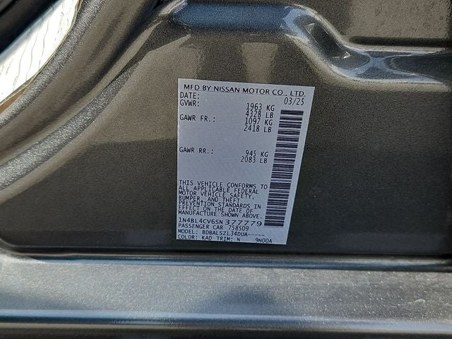 2025 Nissan Altima 2.5 SR