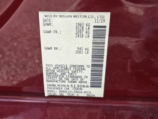 2020 Nissan Altima 2.5 SR