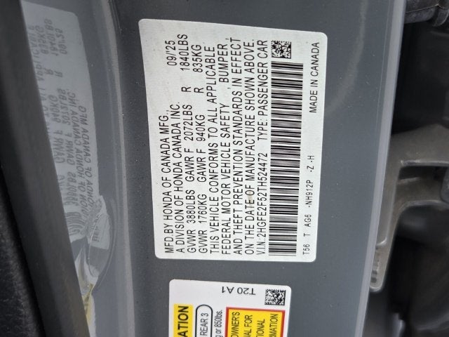 2026 Honda Civic Sport